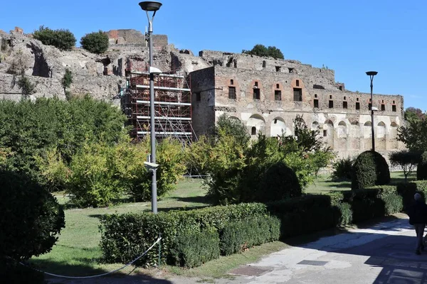 Pompei Campania Ottobre 2021 Scorcio Del Parco Archeologico Pompei Viale — Foto Stock