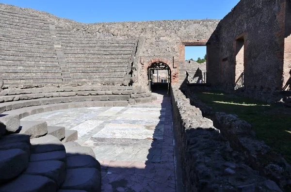Pompeia Campania Itália Outubro 2021 Teatro Piccolo Parque Arqueológico Pompeia — Fotografia de Stock