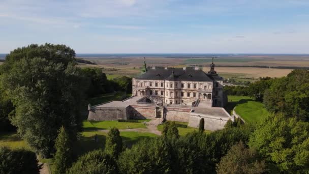 Veduta Panoramica Aerea Sul Castello Fortezza Residenziale Del Xvii Secolo — Video Stock