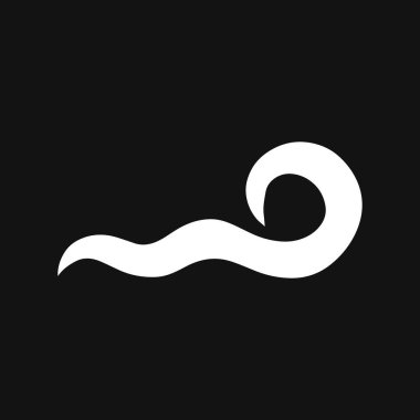 Stencil rüzgar ya da su dalgası klipsleri. El çizimi sanat eseri. Vektör hisse senedi çizimi. EPS 10