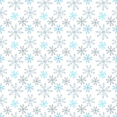 Beyazda izole edilmiş kar taneleri. Xmas vektör stok çizimi. Eps 10