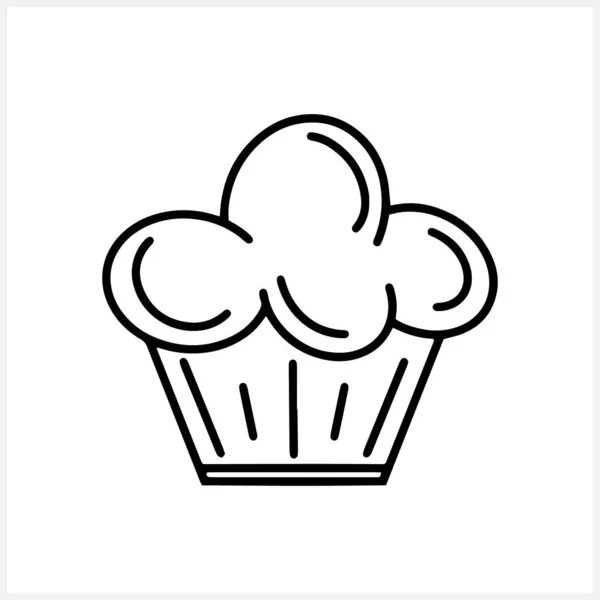 Cake Icoon Geïsoleerd Doodle Cake Voor Verjaardagsviering Vector Stock Illustratie — Stockvector