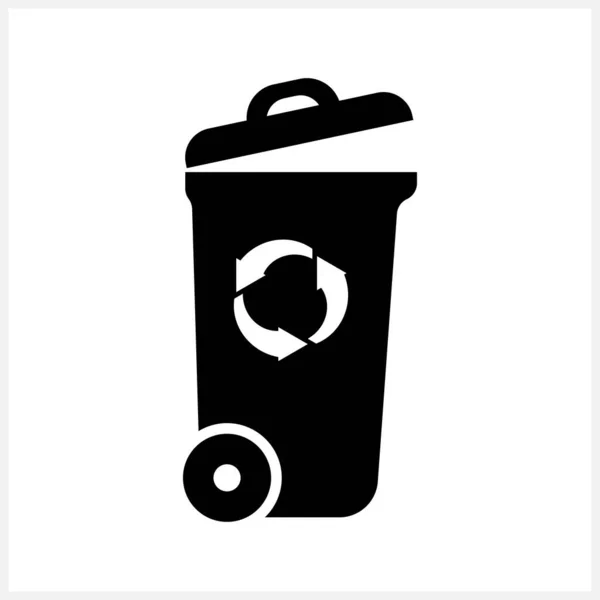Trash Box Icon Isolated White Recycled Symbol Vector Stock Illustration — Stock Vector