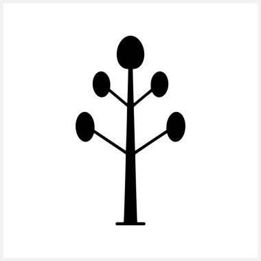 Karalama ağacı klipsi sanatı izole edildi. Şablon simgesi. Vektör hisse senedi çizimi. EPS 10