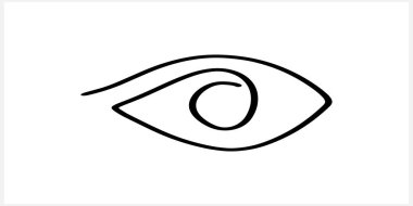 İzole edilmiş insanların karalama kısmı. Göz çizimi sanatı. Taslak vektör stok çizimi. EPS 10