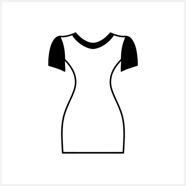 Vestido Doodle Clip Arte Aislado Icono Fasion Dibujo Vector Stock — Vector de stock