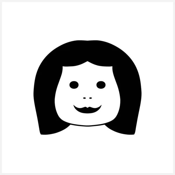 Doodle Clipart Menina Isolado Arte Desenhada Mão Pessoas Avatar Ilustração — Vetor de Stock