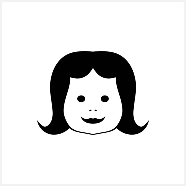 Девушка Дудл Клипарт Изолирована Ручное Рисование Аватары Иллюстрация Векторного Трафарета — стоковый вектор