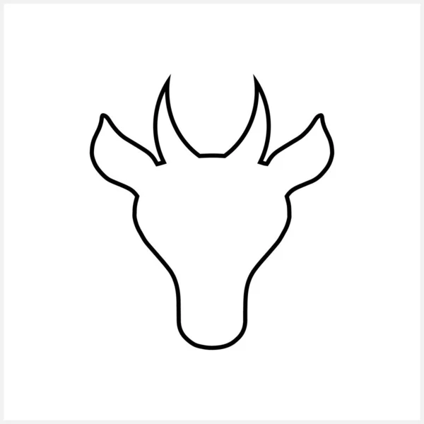 Ícone Carne Vaca Doodle Isolado Animal Esboço Ilustração Estoque Vetor — Vetor de Stock