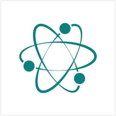 Molekül simgesi izole edildi. Atom veya iyon sembolü. Stencil vektör stok illüstrasyonu. EPS 10