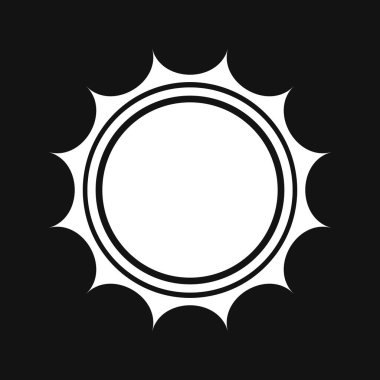 Güneş ikonu. Klipsli resim. Vektör hisse senedi çizimi. EPS 10