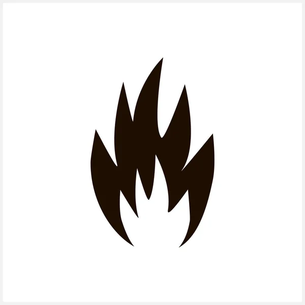 Fire Icon Isolated Stencil Vector Stock Illustration Eps — стоковый вектор