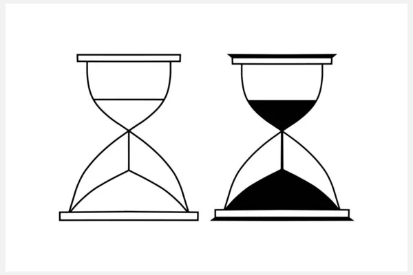 Піктограма Пісочного Годинника Ізольована Годинник Відправляє Кліп Арт Векторна Стокова — стоковий вектор