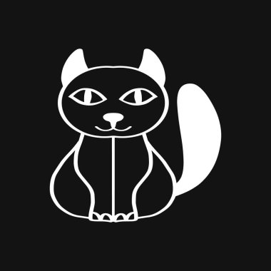 Doodle kedi klipsi. El çizimi sanat eseri. Çizim hayvanı. Vektör hisse senedi çizimi. EPS 10
