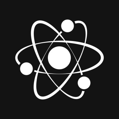 Molekül simgesi. Atom veya iyon sembolü. Stencil vektör stok illüstrasyonu. EPS 10