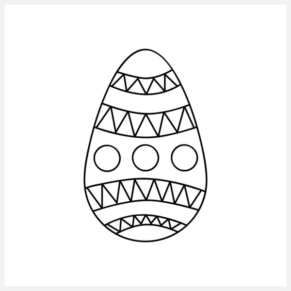 Doodle Huevo Icono Aislado Dibujado Mano Línea Arte Sketch Pascua — Vector de stock