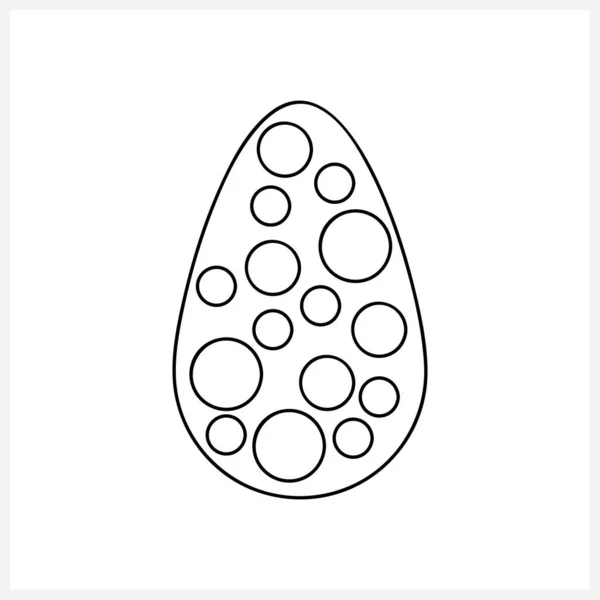 Doodle Egg Icon Isolated Hand Draw Art Line Sketch Easter — 스톡 벡터