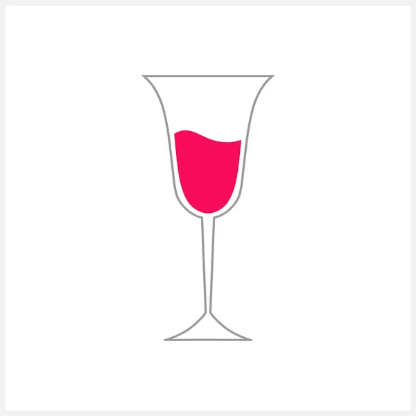 Ícone Vidro Doodle Isolado Torradas Casamento Copos Vinho Bebida Alcoólica — Vetor de Stock