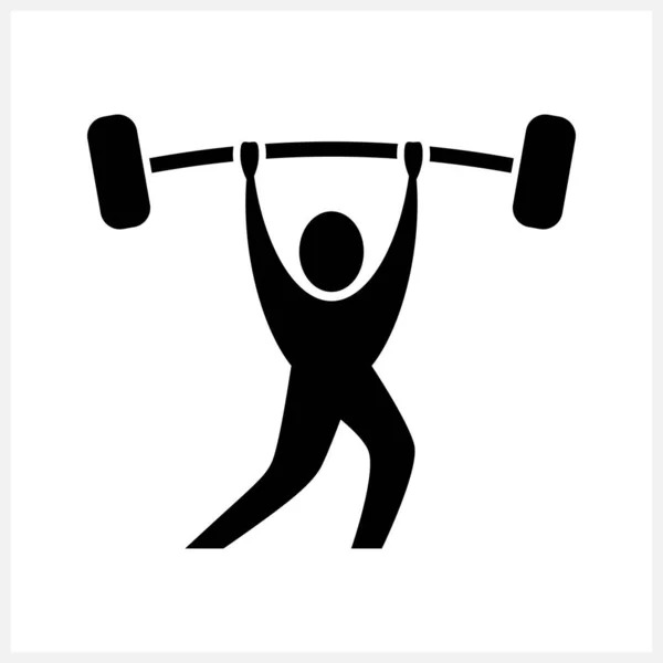 Muscle Lifting Icon Fitness Barbell Gym Icon Exercise Dumbbells Isolated — Stockový vektor