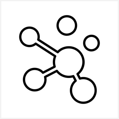 Molekül simgesi izole edildi. Atom veya iyon sembolü. Taslak vektör stok çizimi. EPS 10