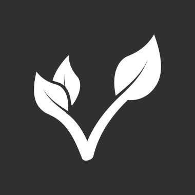 Yaprak tokasıyla işaretle. Eko-Vektör hisse senedi çizimi. EPS 10