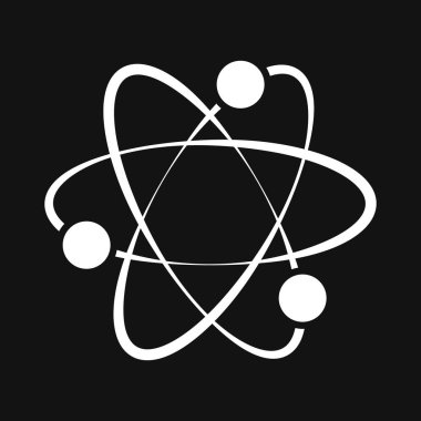 Molekül simgesi. Atom veya iyon sembolü. Stencil vektör stok illüstrasyonu. EPS 10