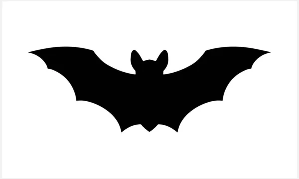 Morcego Estêncil Isolado Arte Desenhada Mão Símbolo Halloween Ilustração Estoque —  Vetores de Stock