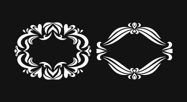 Une Couronne Vintage Bordure Cadre Pochoir Illustration Vectorielle Spe — Image vectorielle