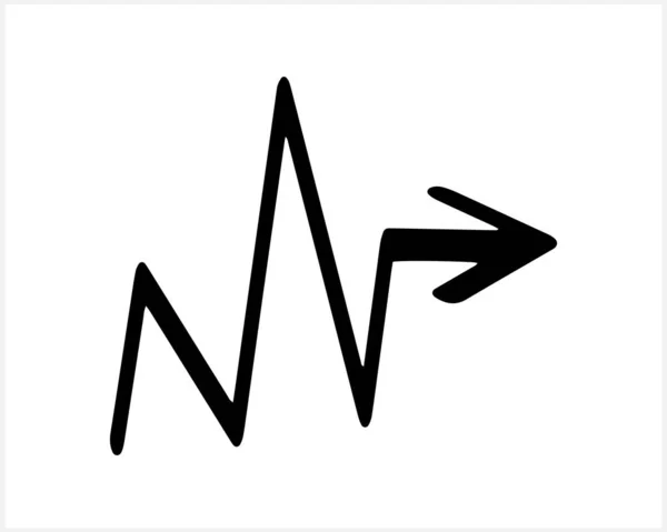 Doodle Arrow Clipart Isolated Hand Drawn Art Line Sketch Vector — Stock Vector