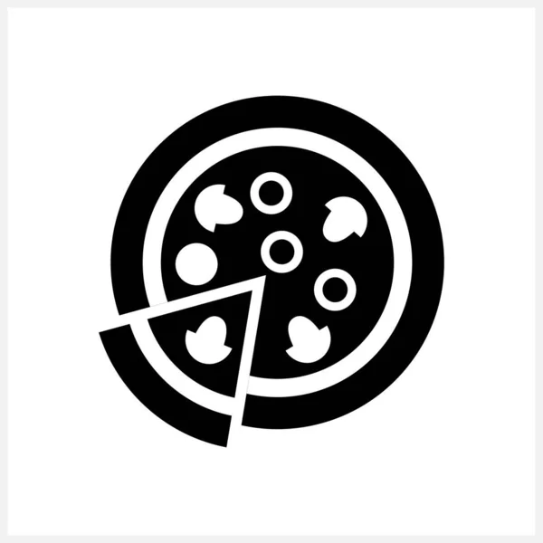 Иконка Пиццы Bdoodle Изолирована Трафаретная Еда Векторная Иллюстрация Eps — стоковый вектор