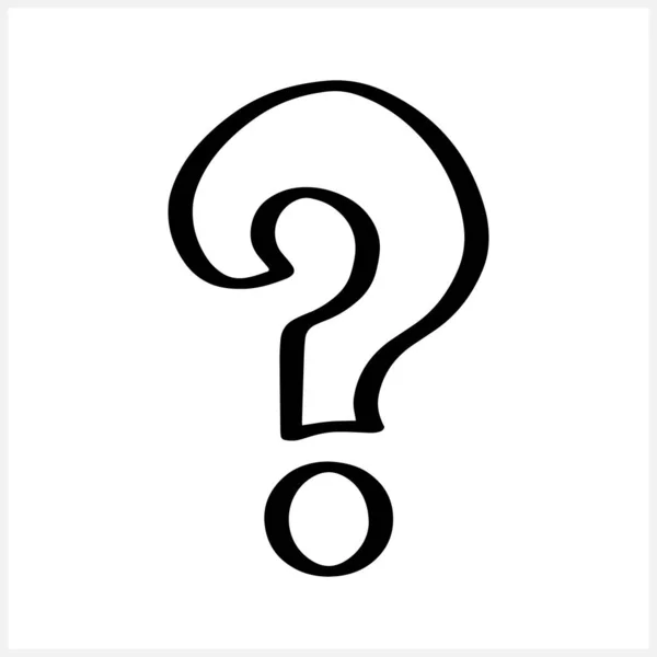 Dooodle Question Icon Sketch Attention Sign Vector Stock Illustration Eps — Stock Vector