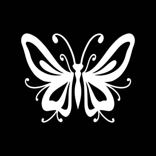 Значок Бабочки Каракули Ручное Рисование Набросок Животного Векторная Иллюстрация Eps — стоковый вектор