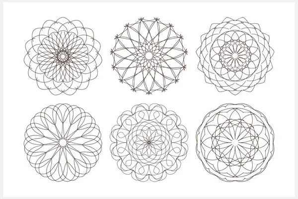 Mandala Isolated Coloring Page Book Sketch Vector Stock Illustration Eps — Image vectorielle