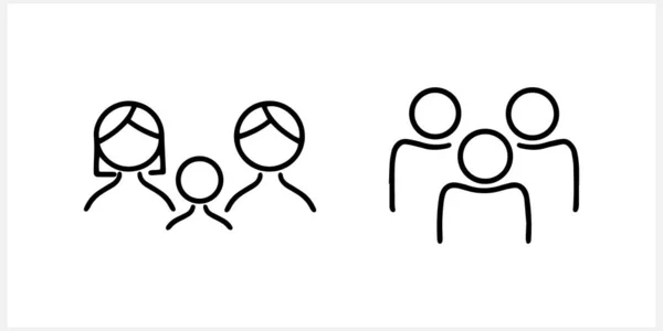 家庭图标孤立 人们平淡地鼓掌艺术 团队向量库示例 Eps — 图库矢量图片