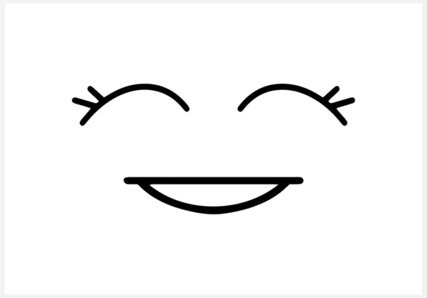 Піктограма Обличчя Doodle Ізольована Кліпарт Ескізу Посмішка Векторна Стокова Ілюстрація — стоковий вектор