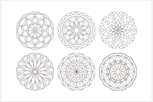 Mandala Isolated Coloring Page Book Sketch Vector Stock Illustration Eps — Stock vektor
