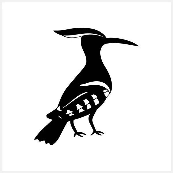 Doodle Wiedehopf Clip Art Isoliert Tierische Kunst Sketch Vogel Vektor — Stockvektor