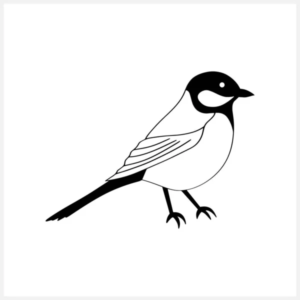 独立したドードルティマウスクリップアート 手描き動物 鳥を描くステンシル ベクターストックイラスト Eps — ストックベクタ