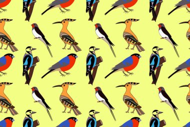 Karalamalı kuş deseni. El yapımı hayvan. El çizimi kuş. Vektör hisse senedi çizimi. EPS 10