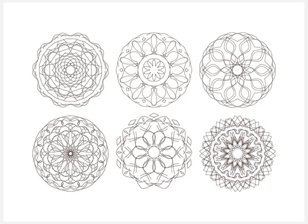 Mandala Isolated Coloring Page Book Sketch Vector Stock Illustration Eps — Vettoriale Stock