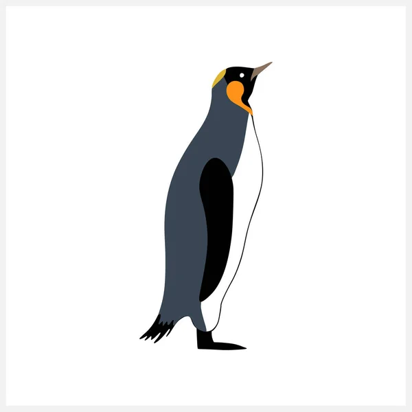 Doodle Pinguim Pássaro Clip Arte Isolada Animal Desenhado Mão Pássaro — Vetor de Stock