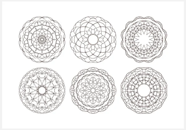 Mandala Isolated Coloring Page Book Sketch Vector Stock Illustration Eps — Vettoriale Stock