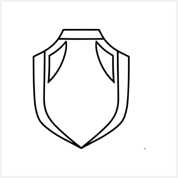 Schild Schutzsymbol Isoliert Gekritzelter Clip Vektor Stock Illustration Eps — Stockvektor