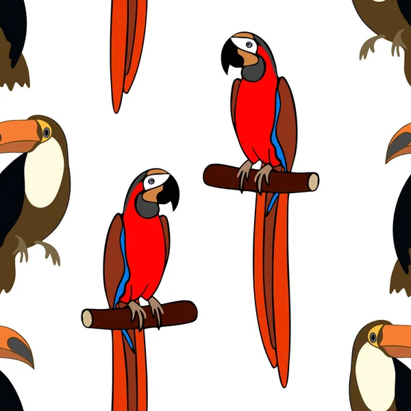 Doodle bird seamless pattern. Hand drawn animal. Hand drawn bird. Vector stock illustration. EPS 10