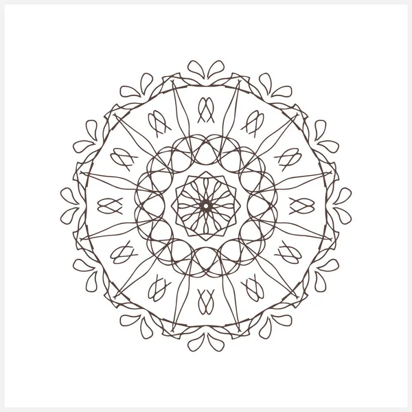 Mandala Isolé Livre Coloriage Illustration Vectorielle Croquis Spe — Image vectorielle