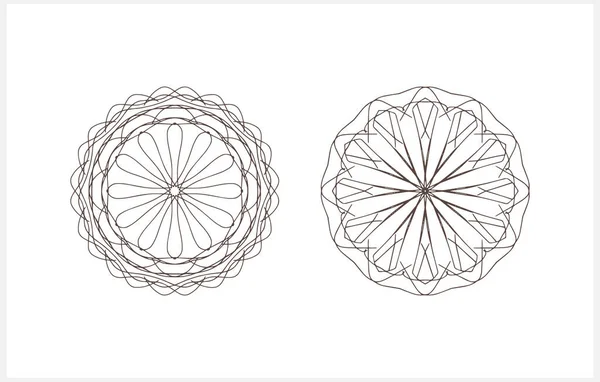 Mandala Isolated Coloring Page Book Sketch Vector Stock Illustration Eps — Vettoriale Stock