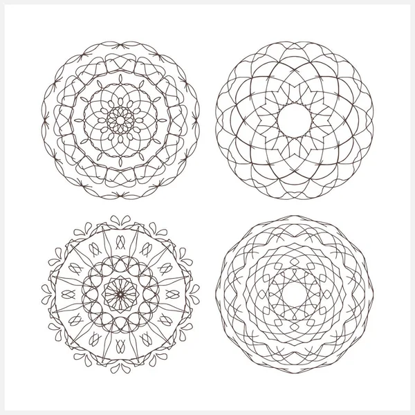 Mandala Isolated Coloring Page Book Sketch Vector Stock Illustration Eps — Vettoriale Stock