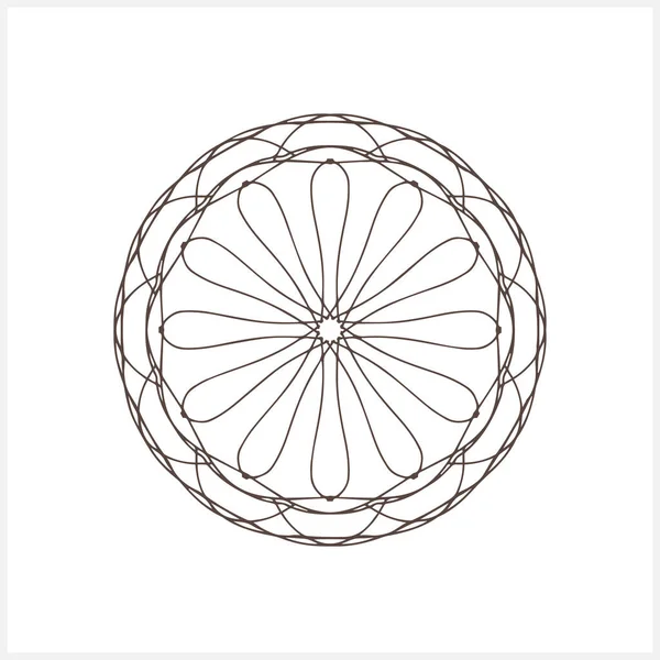 Mandala Isoliert Malbuch Skizzieren Sie Vektor Stock Illustration Eps — Stockvektor