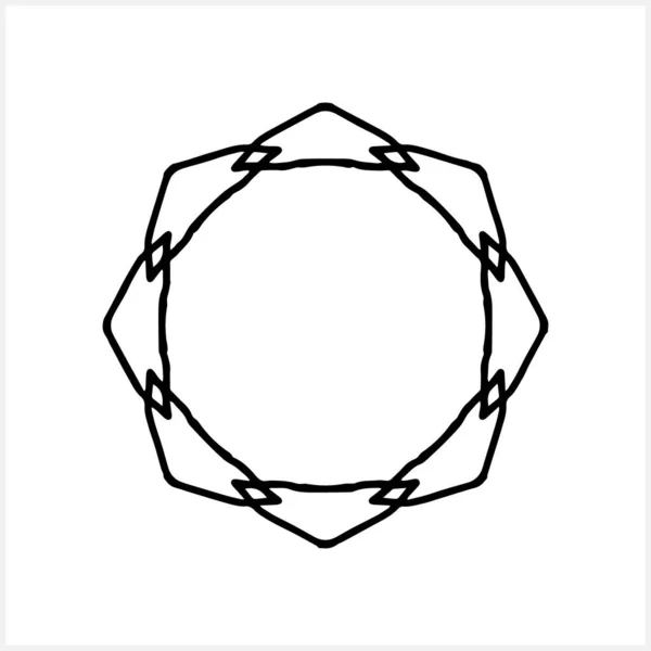 Struttura Contorno Isolata Confine Con Gli Schizzi Illustrazione Del Titolo — Vettoriale Stock