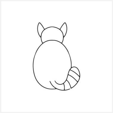 Doodle cat set clip art. Hand drawn coloring page book. Sketch animal. Vector stock illustration. EPS 10